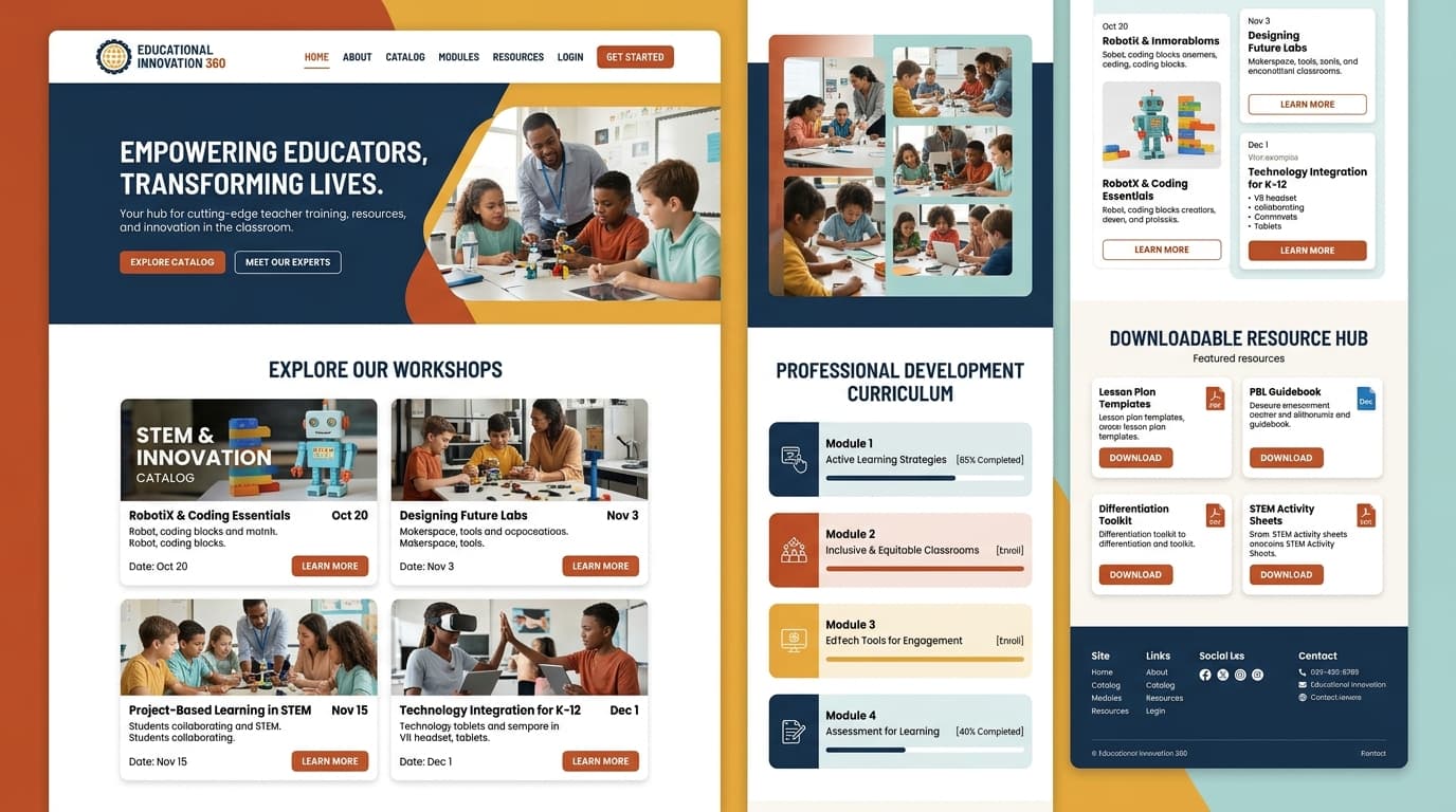 Empowering School Districts & Educators with Educational Innovation 360 - Squarespace Case Study