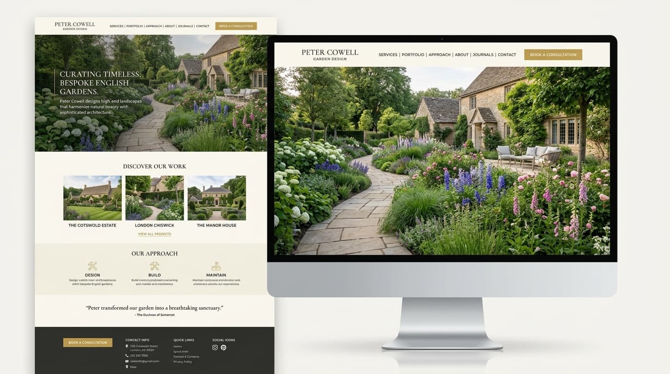 Peter Cowell Landscape Architecture - Live Squarespace Website by Md. Shohag Islam